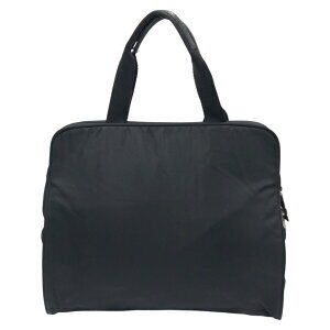 Prada handbag logo triangle black nylon bag Tessuto business